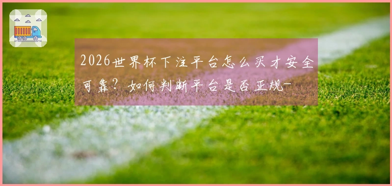 2026世界杯下注平台怎么买才安全可靠？如何判断平台是否正规-