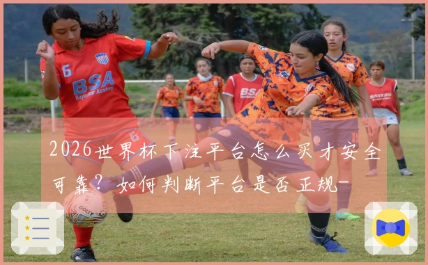 2026世界杯下注平台怎么买才安全可靠？如何判断平台是否正规-